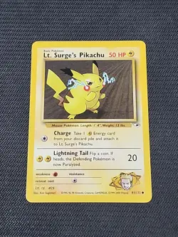 Pokemon Gym Heroes "Lt. Surge's Pikachu" 81/132 / Common / Near Mint - Image 1