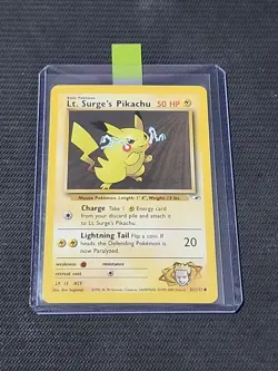 Pokemon Gym Heroes "Lt. Surge's Pikachu" 81/132 / Common / Near Mint - Image 3