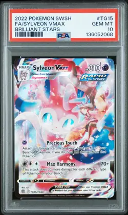 PSA 10 Sylveon VMAX #TG15 Pokemon SWSH Brilliant Stars English 2022 - Image 1