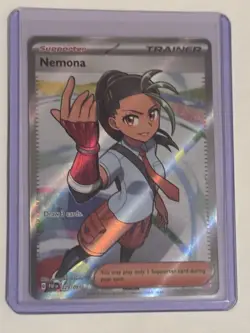 Pokemon TCG Nemona Trainer Paldean Fates Full Art Holo Ultra Rare Card 229/091 - Image 1