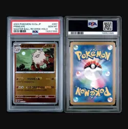 PSA 10 GEM MINT Primeape Japanese Master Ball Reverse Holo Pokemon Card 057/165 - Image 1