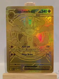 Custom Fan Art Mega Lucario EX High Quality Custom Card Foil Finish - Image 1