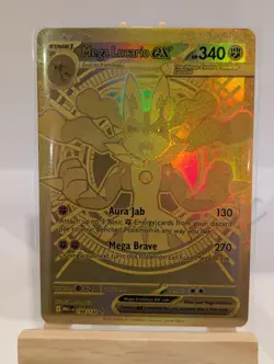 Custom Fan Art Mega Lucario EX High Quality Custom Card Foil Finish - Image 2