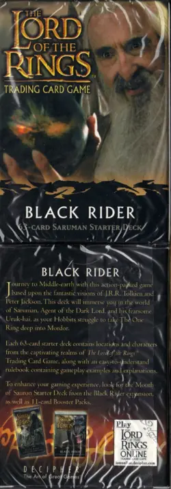 Black Rider Saruman Starter 63-card Deck Sealed LOTR Trading Card Game - Image 1