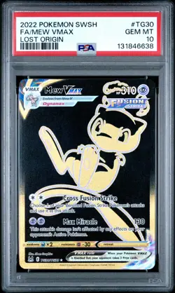 2022 POKEMON SWORD & SHIELD LOST ORIGIN #TG30 FULL ART/MEW VMAX PSA 10 - Image 1
