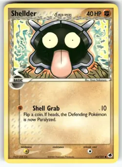 Shellder (Delta Species) Dragon Frontiers Common Pokemon Lightly played - Image 1