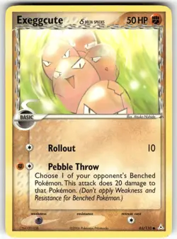 Exeggcute (Delta Species) Holon Phantoms Common Pokemon Moderately played - Image 1