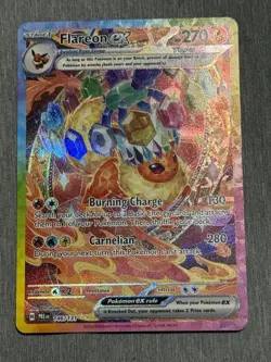Pokemon TCG Flareon EX Prismatic Evolutions Card 146/131 Sir Illustration Rare - Image 1