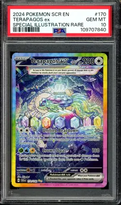 PSA 10 Terapagos ex 170/142 Special Illustration Rare Stellar Crown SIR Pokemon - Image 1