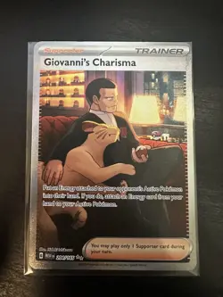Giovanni’s Charisma 207/165 - SAR - SV 151 - Pokemon TCG - Full Art Trainer Card - Image 1
