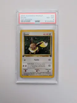 Eevee #55 1st Edition Team Rocket 2000 Pokemon PSA 8 ✨ Near Mint-Mint - Image 1