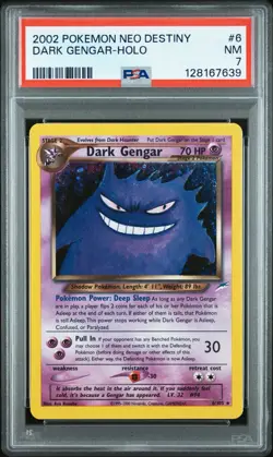 2002 POKEMON NEO DESTINY #6 DARK GENGAR-HOLO PSA 7 - Image 1
