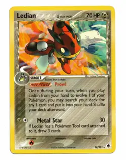 Pokemon Card: Ledian 18/101 EX Dragon Frontiers Set Rare! - Image 1