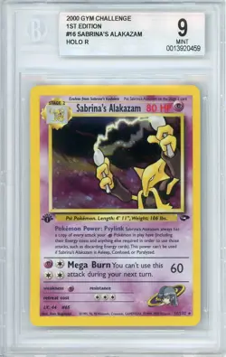 Sabrina's Alakazam 2000 Pokemon Gym Challenge 1st Edition BGS 9 #16 - Image 1