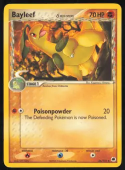 Pokemon BAYLEEF DELTA SPECIES 26/101 (2006 Dragon Frontiers) LP/NM - Image 1