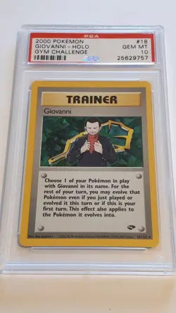 Pokemon gym challenge Giovanni holo rare 18/132 PSA10 Gem Mint - Image 1