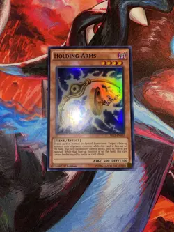 Yugioh! Holding Arms MIL1-EN003 Super Rare 1st Edition Light Play - Image 1