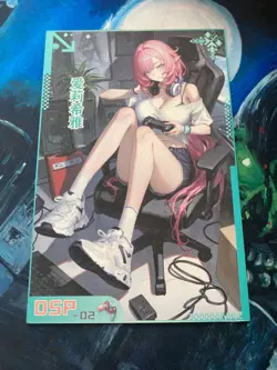 Large Waifu Card Art Display - Sexy Anime Girl - Collectible Display Piece - Image 1
