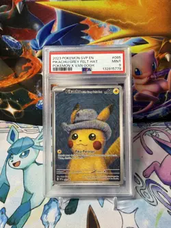 Pokemon Pikachu With Grey Felt Hat SVP 085 Van Gogh Promo Card PSA 9 MINT - Image 1