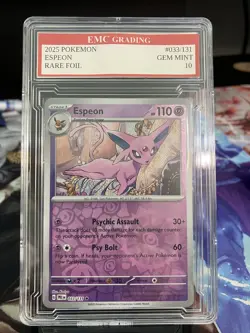 ESPEON 2025 FOIL #33/131 Pokemon Card GRADED 10 TCG CCG - Image 1