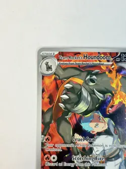Pokemon Houndoom 191 Illustration Rare Team Rocket’s Scarlet Violet IR Card NM - Image 4