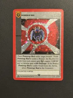 Powerup Red Full Holo 25/159 MetaZoo Cryptid Nation 1st Edition Card - Image 1
