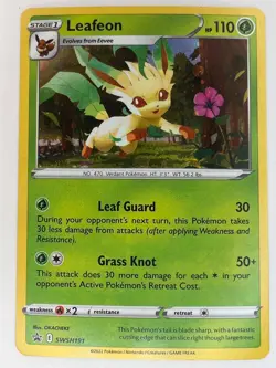 🔥LEAFEON SWSH191 SWORD & SHIELD BLACK STAR PROMO COSMOS HOLO Pokemon Card🔥 - Image 1