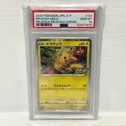 Pikachu 124/S-P PSA 10 Japanese Campaign Promo - Graded Pokemon Card - Image 1