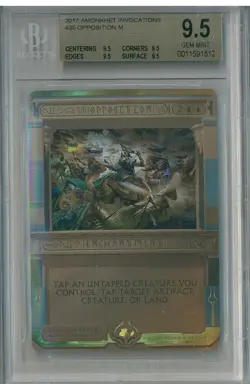 MTG Opposition Amonkhet Invocations Masterpiece BGS 9.5 QUAD FOIL (95,95,95,95) - Image 1