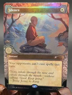 Silence Avatar: The Last Airbender Secret Lair MTG Rainbow Foil Near Mint - Image 1