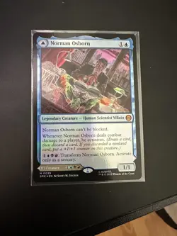 Norman Osborn Border Foil M 0039 Marvel Spider-Man MTG Mythic Green Goblin Magic - Image 2