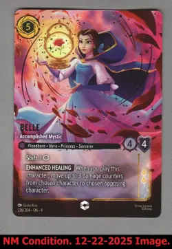 1x Belle - Accomplished Mystic - 226/204 - Enchanted - Holofoil Disney Lorcana F - Image 3