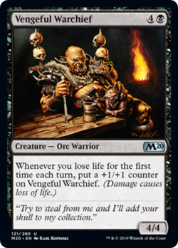 VENGEFUL WARCHIEF ~mtg NM-M M20 Magic 2020 Unc x4 - Image 1