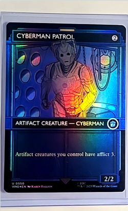 2023 MTG Magic the Gathering WHO Doctor Who Showcase Foil #550 Cyberman Patrol - Image 1
