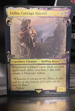 Lotho, Corrupt Shirriff - showcase scroll foil - LotR MtG - NM - Image 1