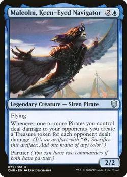 Malcolm, Keen-Eyed Navigator 79 CMR MTG Siren Pirate Legendary Uncommon Partner - Image 1
