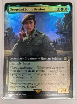 Sergeant John Benton (Extended Art) Universes Beyond: Doctor Who Foil - MTG RARE - Image 1