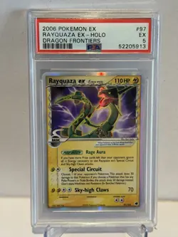 2006 Pokemon EX Dragon Frontiers - Rayquaza EX Holo #97 PSA 5 - Image 1