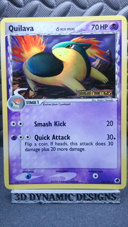 | Pokemon Quilava 36/101 Dragon Frontiers Delta Species Reverse Holo NM/LP 🔥 | - Image 1
