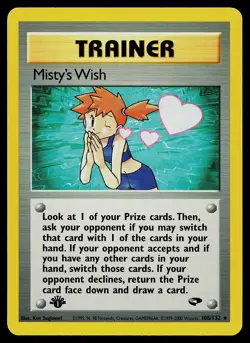 Pokemon Card - Misty's Wish Gym Challenge 108/132 Rare 1st Edition - Image 1