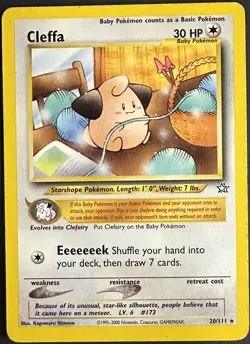 Pokemon Card - Cleffa 20/111 Neo Genesis Rare - Image 1