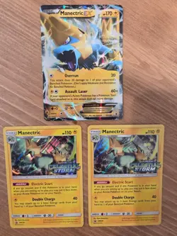 Lot of (3) Pokemon Manectric EX & Promo Cards - Image 1