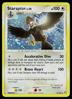 Pokemon Card - Staraptor Diamond and Pearl 16/130 Holo Rare - Image 1