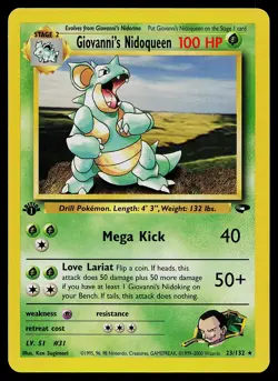 Pokemon Card - Giovanni's Nidoqueen Gym Challenge 23/132 Rare 1st Edition - Image 1