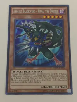Yugioh - Assault Blackwing - Kunai the Drizzle - Rare NM - Plus Free Holo Card - Image 1