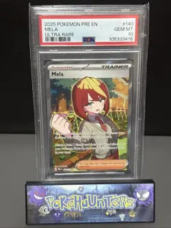 Pokemon Card Mela 140/131 Prismatic Evolutions Full Art Holo Rare PSA 10 GEM - Image 1