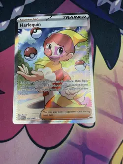 Harlequin 163/086, Full Art Ultra Rare Holo Card Sv: White Flare, Pokemon TCG - Image 1