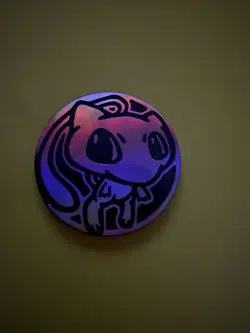 Pokemon Trading Card Games Mew Pink Plastic Coin - Image 1
