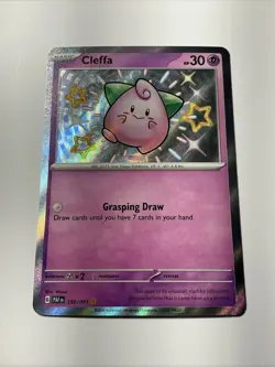 Cleffa 150/091 SV: Paldean Fates Holo Shiny Rare Pokemon Card - Image 1