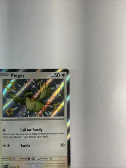 Pidgey 196/091 Sv: Paldean Fates Holo Pokemon TCG Baby Shiny Ultra Rare Card - Image 5